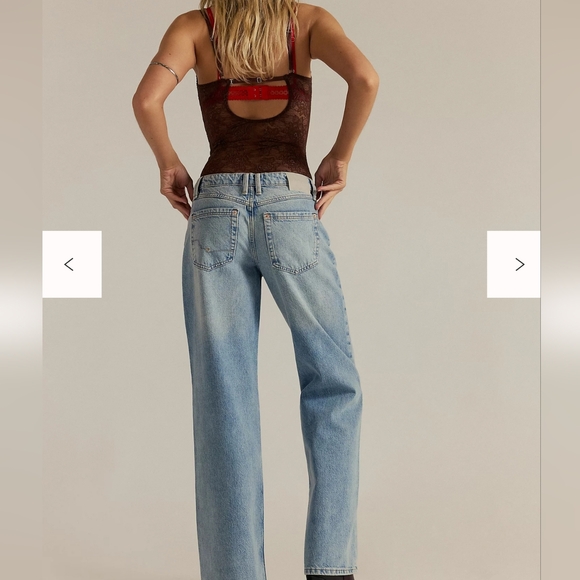 NWT Free People Light Blue Wide Leg Jeans - Picture 4 of 16